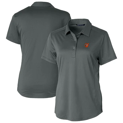 Women's Cutter & Buck Gray Baltimore Orioles DryTec Prospect Textured Stretch Polo