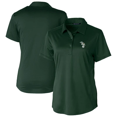 Women's Cutter & Buck Hunter Green Athletics DryTec Prospect Textured Stretch Polo