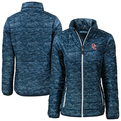 Women's Cutter & Buck Navy Washington Nationals Rainier PrimaLoft Eco Insulated Full-Zip Puffer Jacket