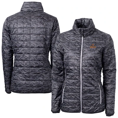 Women's Cutter & Buck Black Houston Astros Rainier PrimaLoft Eco Insulated Full-Zip Puffer Jacket