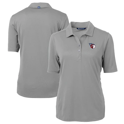 Women's Cutter & Buck Cleveland Guardians DryTec Virtue Eco Pique Recycled Polo
