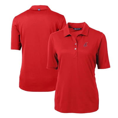 Women's Cutter & Buck Cleveland Indians Cooperstown Collection DryTec Virtue Eco Pique Recycled Polo