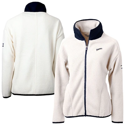 Women's Cutter & Buck Cream San Diego Padres Cooperstown Collection Cascade Eco Sherpa Full-Zip Fleece Jacket