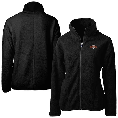 Women's Cutter & Buck Black San Francisco Giants Cascade Eco Sherpa Full-Zip Fleece Jacket