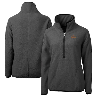 Women's Cutter & Buck Charcoal Houston Astros Cascade Eco Sherpa Fleece Half-Zip Pullover Jacket