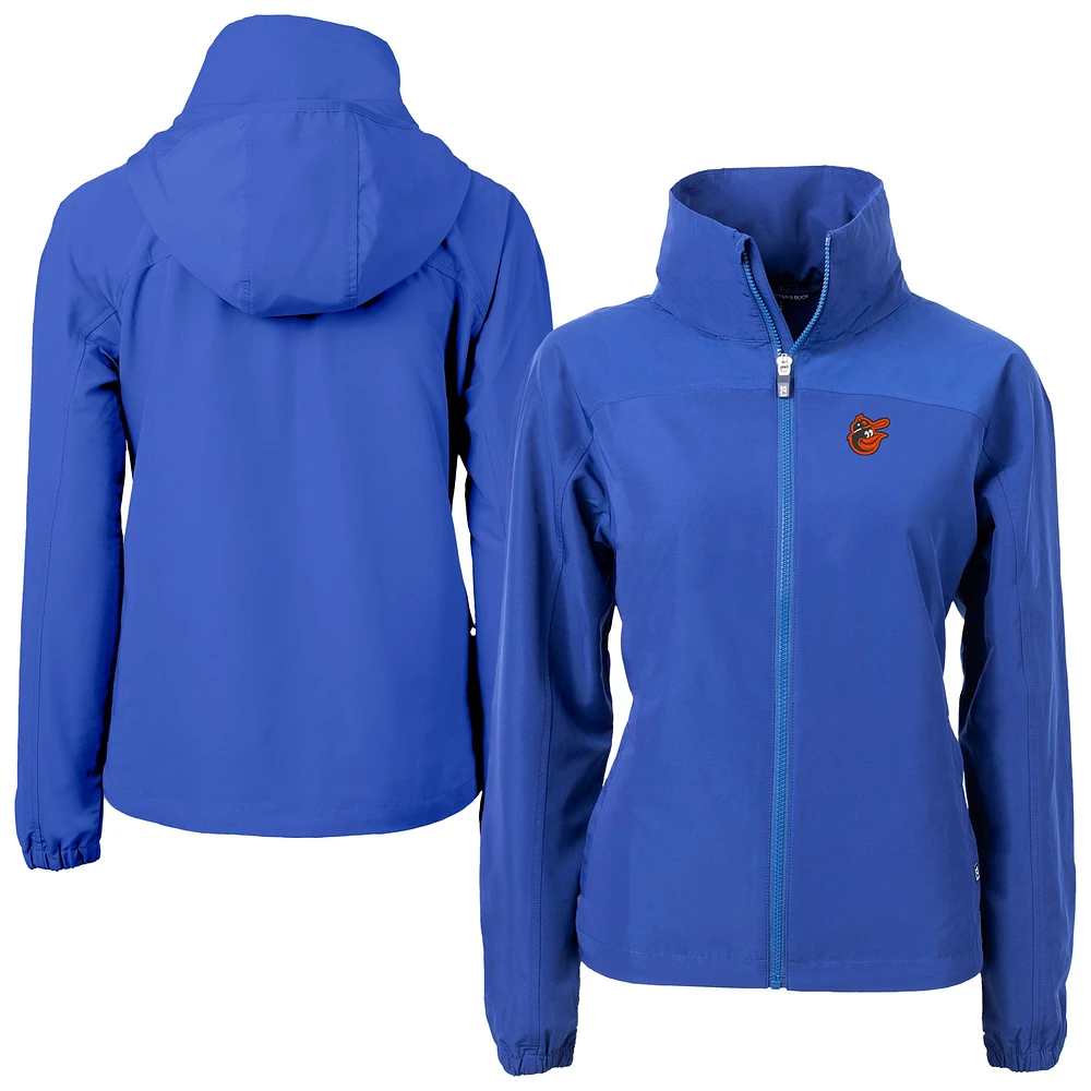 Women's Cutter & Buck Blue Baltimore Orioles Charter Eco Recycled Full-Zip Jacket