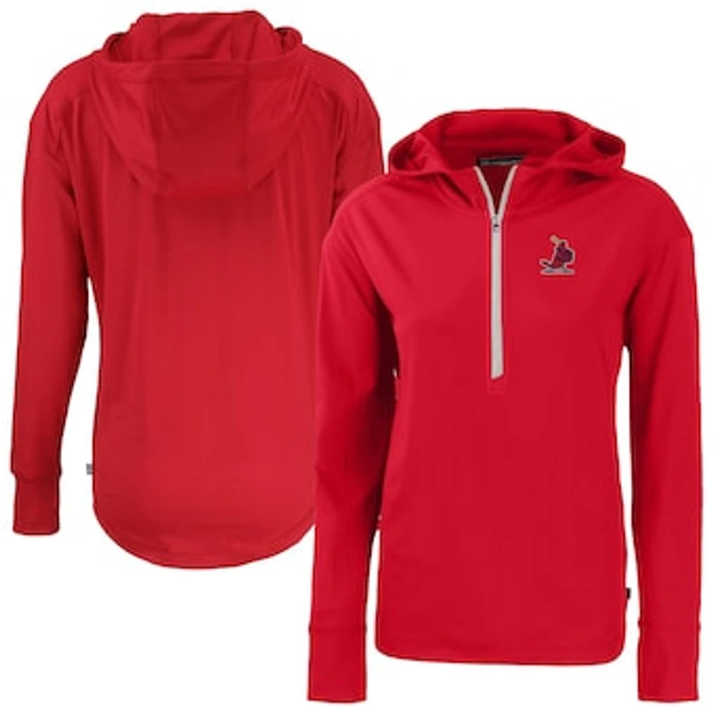 Women's Cutter & Buck Red St. Louis Cardinals Daybreak Eco Recycled Half-Zip Hoodie
