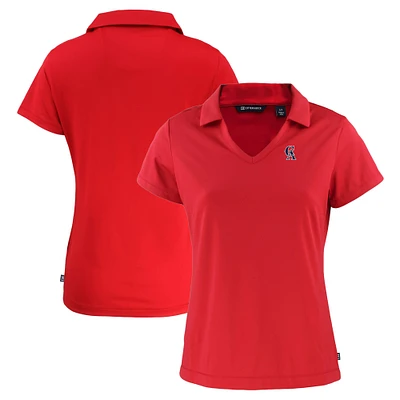 Women's Cutter & Buck California Angels Cooperstown Collection Daybreak Eco Recycled V-Neck Polo