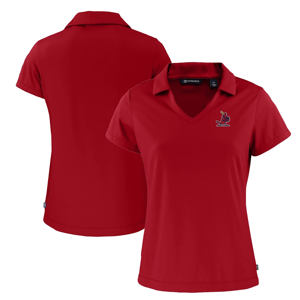 Women's Cutter & Buck St. Louis Cardinals Cooperstown Collection Daybreak Eco Recycled V-Neck Polo
