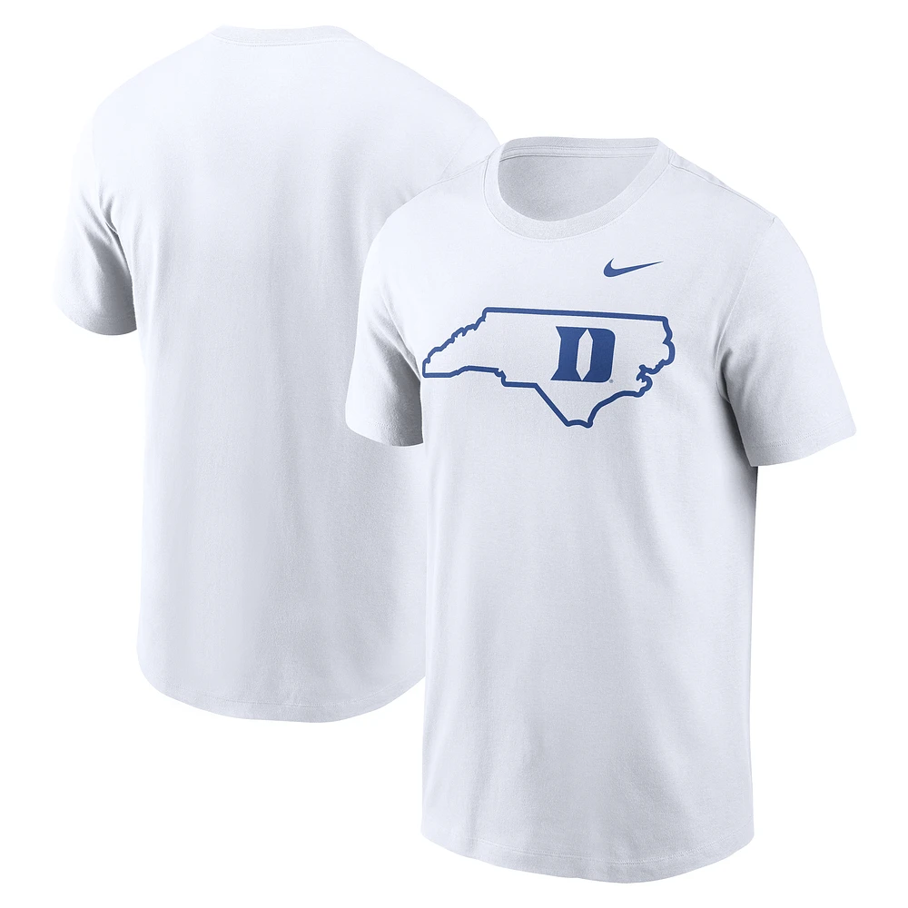 Men's Nike White Duke Blue Devils Campus Local T-Shirt
