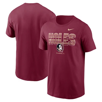 Men's Nike Garnet Florida State Seminoles Campus Local T-Shirt