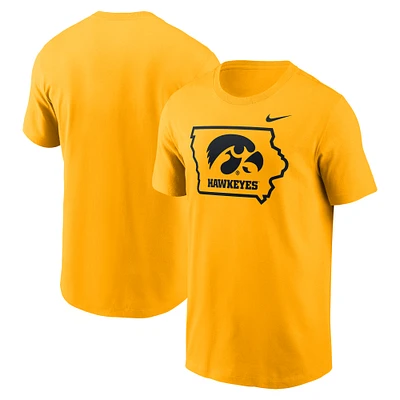 Men's Nike Gold Iowa Hawkeyes Campus Local T-Shirt