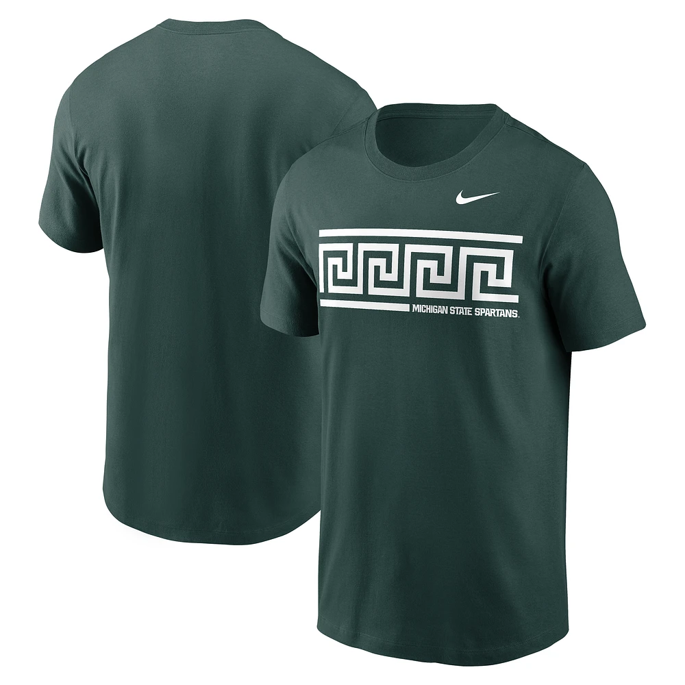 Men's Nike Green Michigan State Spartans Campus Local T-Shirt