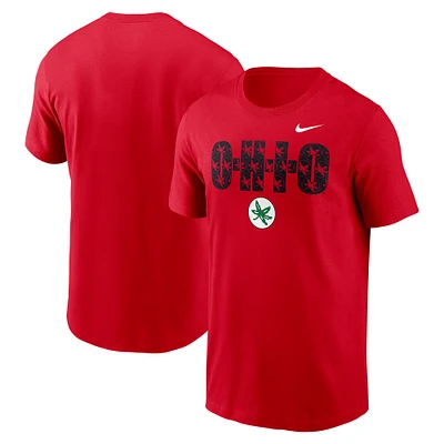 Men's Nike Scarlet Ohio State Buckeyes Campus Local T-Shirt