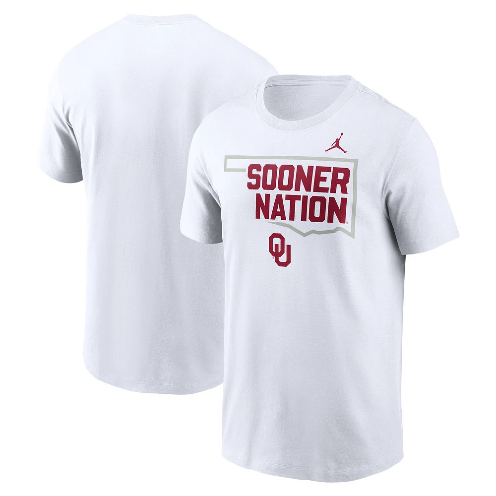 Men's Jordan Brand White Oklahoma Sooners Campus Local T-Shirt
