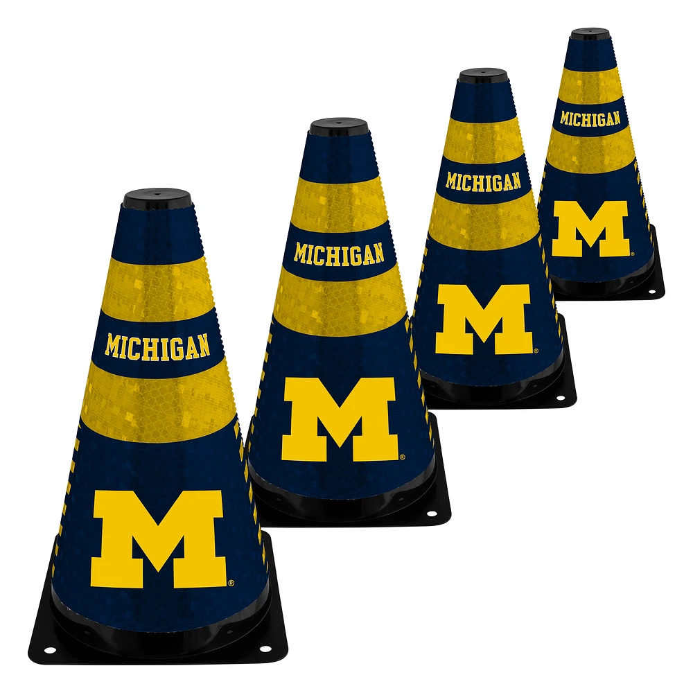 Michigan Wolverines Four-Piece 9" Zone Cone Set