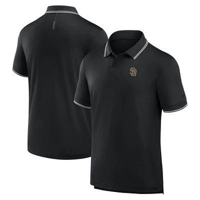 Men's Fanatics Black San Diego Padres Front Office Move Mono Pique Polo