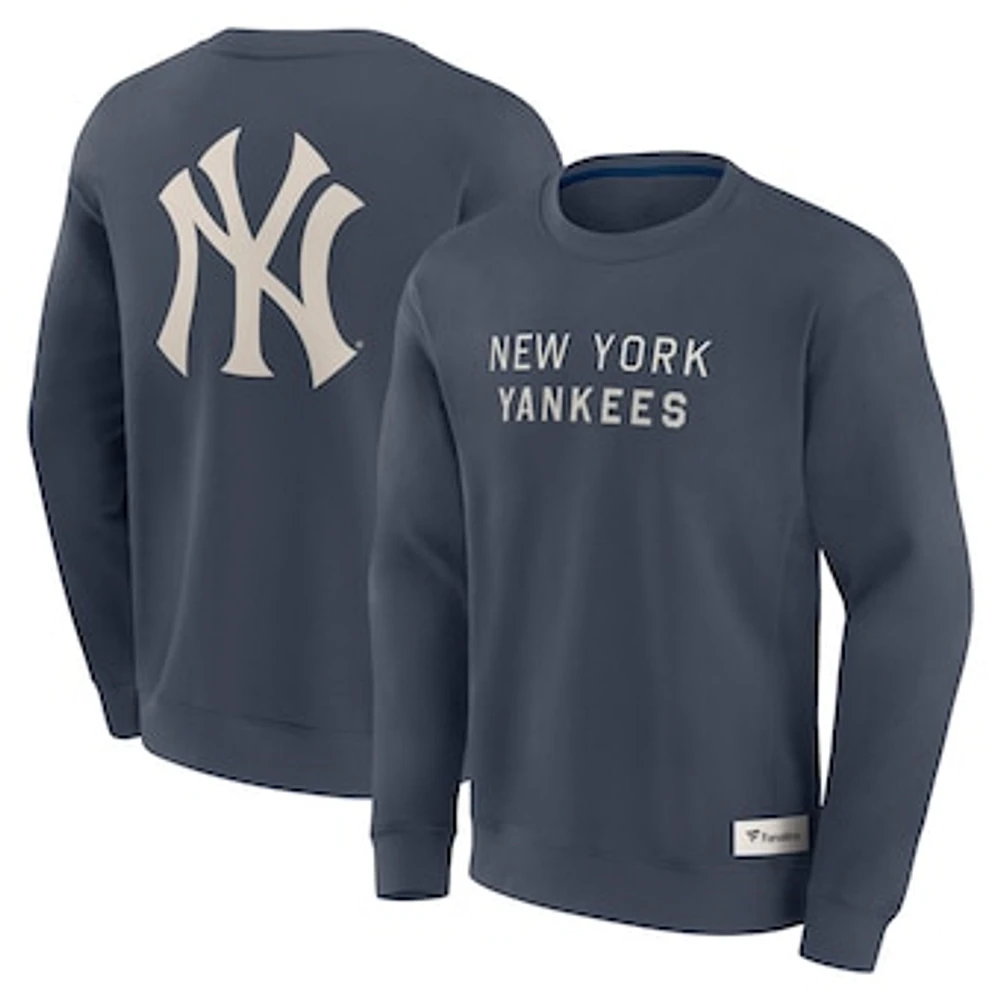 Men's Fanatics Blue New York Yankees Elements Future Ground Lettering Pullover Sweatshirt