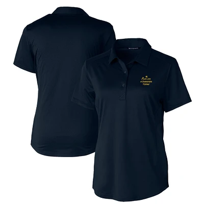 Women's Cutter & Buck Navy Notre Dame Fighting Irish Play Like A Champion Today Prospect Eco Textured Stretch Recycled DryTec Polo