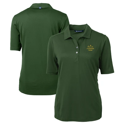 Women's Cutter & Buck Green Notre Dame Fighting Irish Play Like A Champion Today Virtue Eco Pique Recycled DryTec Polo