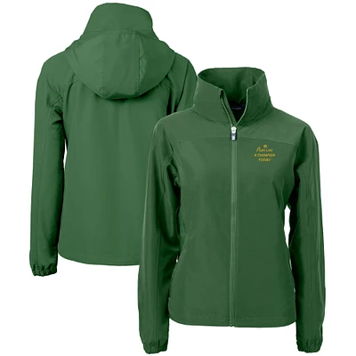 Women's Cutter & Buck  Hunter Green Notre Dame Fighting Irish Play Like A Champion Today Charter Eco Recycled Full-Zip Jacket