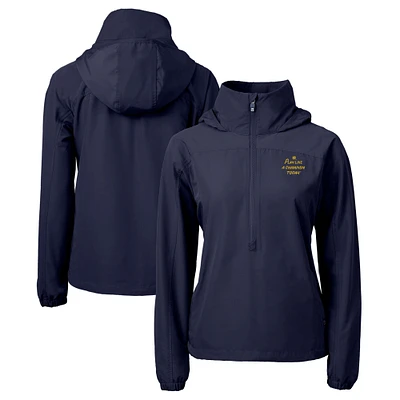 Women's Cutter & Buck Navy Notre Dame Fighting Irish Play Like A Champion Today Charter Eco Recycled Half-Zip Anorak Jacket