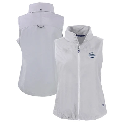 Women's Cutter & Buck Gray Notre Dame Fighting Irish Play Like A Champion Today Charter Eco Recycled Full-Zip Vest