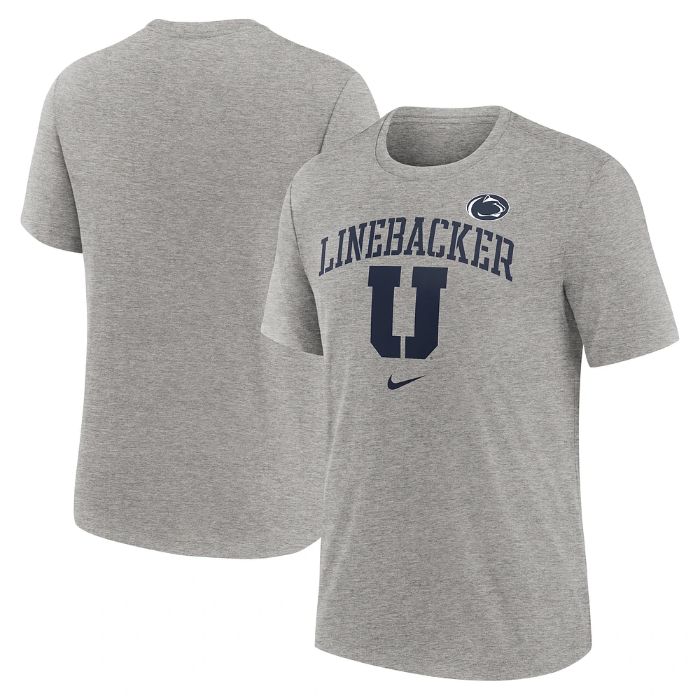 Men's Nike Heather Gray Penn State Nittany Lions Campus Local Tri-Blend T-Shirt