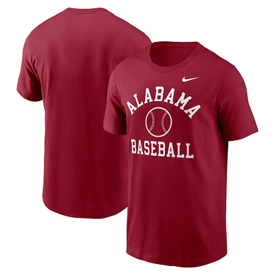 Men's Nike Crimson Alabama Tide Essential Baseball Arch T-Shirt