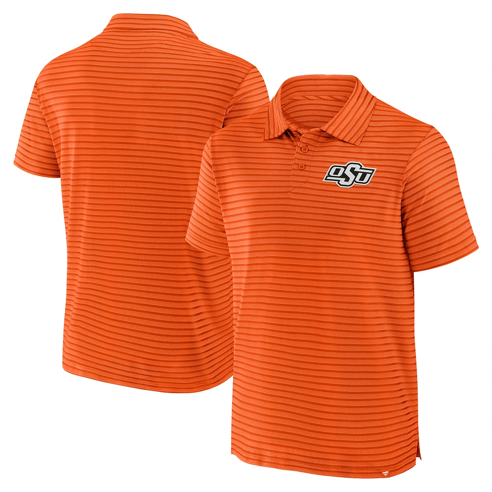 Men's Fanatics Orange Oklahoma State Cowboys Victory Calls Stripe Polo