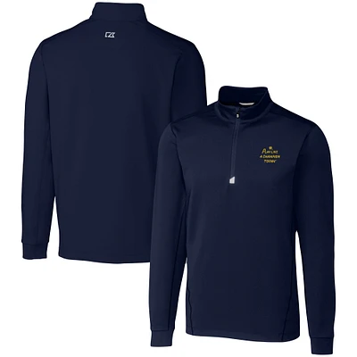 Men's Cutter & Buck Navy Notre Dame Fighting Irish Big Tall Play Like A Champion Today Traverse Stretch Quarter-Zip Top