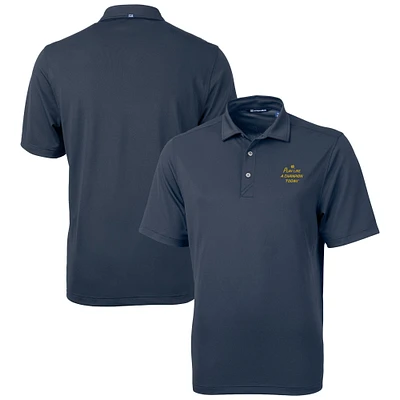 Men's Cutter & Buck Navy Notre Dame Fighting Irish Big Tall Play Like A Champion Today Virtue Eco Pique Recycled DryTec Polo