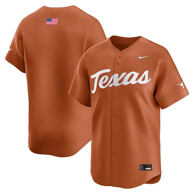 Men's Nike Texas Orange Longhorns College Limited Baseball Jersey