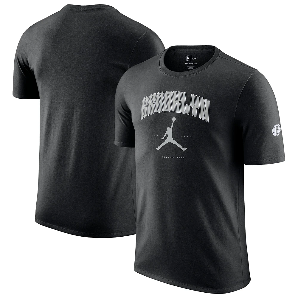 Unisex Jordan Brand Black Brooklyn Nets Essential Cities T-Shirt