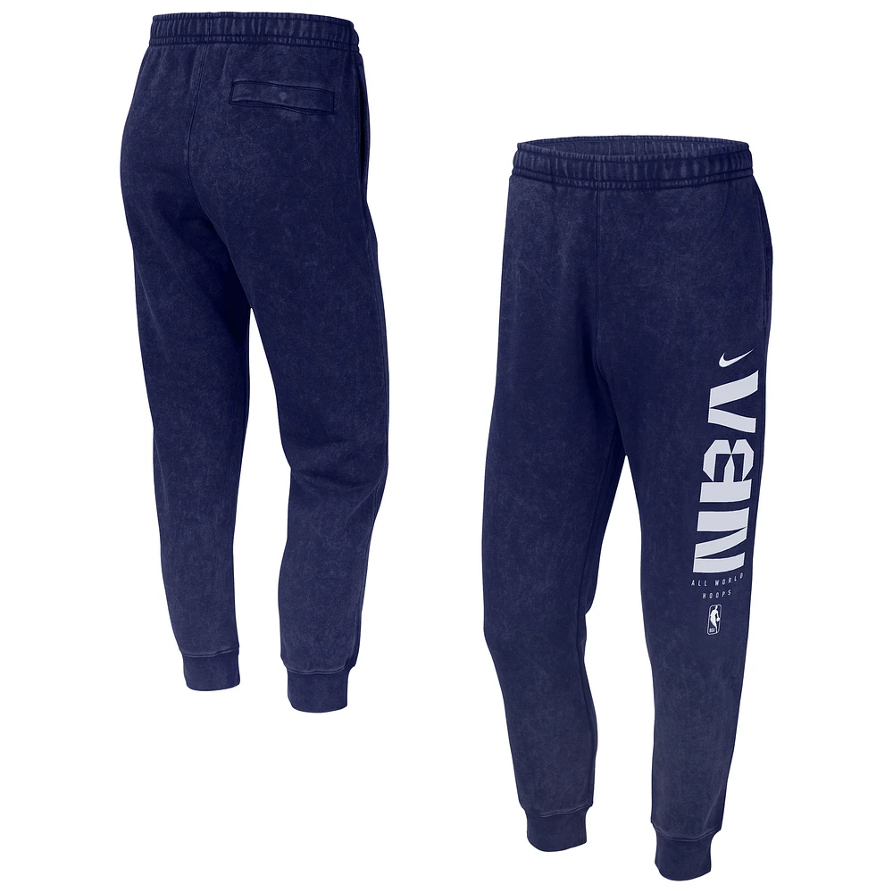 Men's Nike Navy NBA All-World Hoops Club Washed Jogger Pants