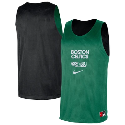 Men's Nike Kelly Green/Black Boston Celtics Courtside Reversible Mesh Practice Jersey