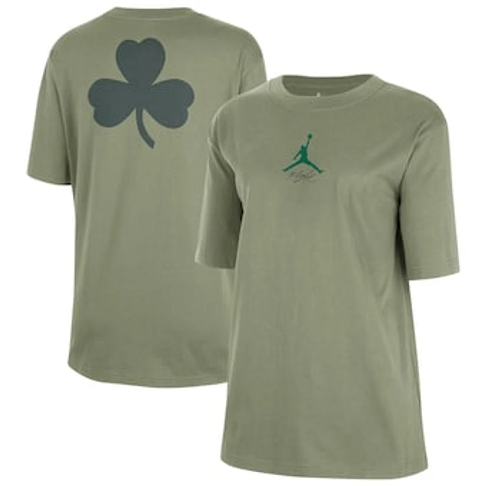 Women's Jordan Brand Green Boston Celtics Courtside Statement Edition Boyfriend T-Shirt