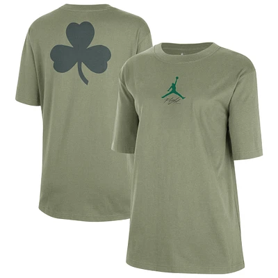 Women's Jordan Brand Green Boston Celtics Courtside Statement Edition Boyfriend T-Shirt