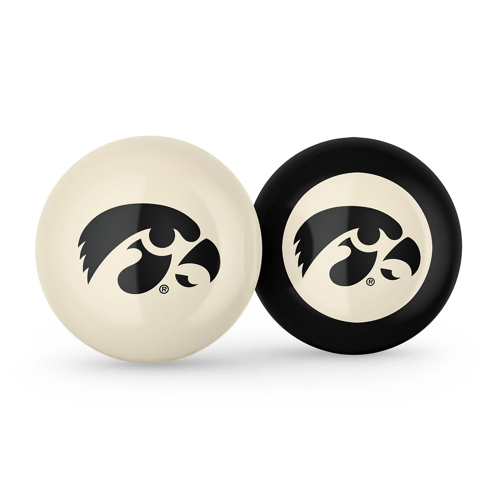 Imperial Iowa Hawkeyes Logo Cue Ball & 8 Ball Combo Set