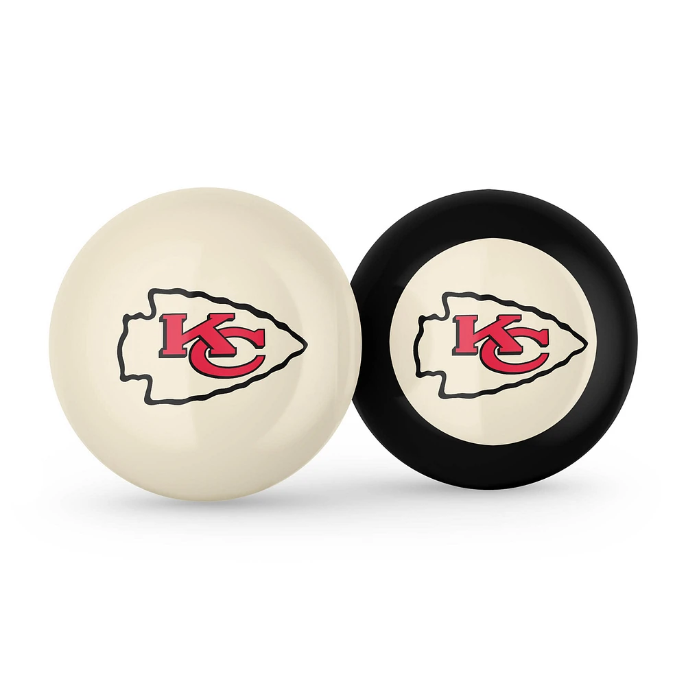 Imperial Kansas City Chiefs Logo Cue Ball & 8 Ball Combo Set