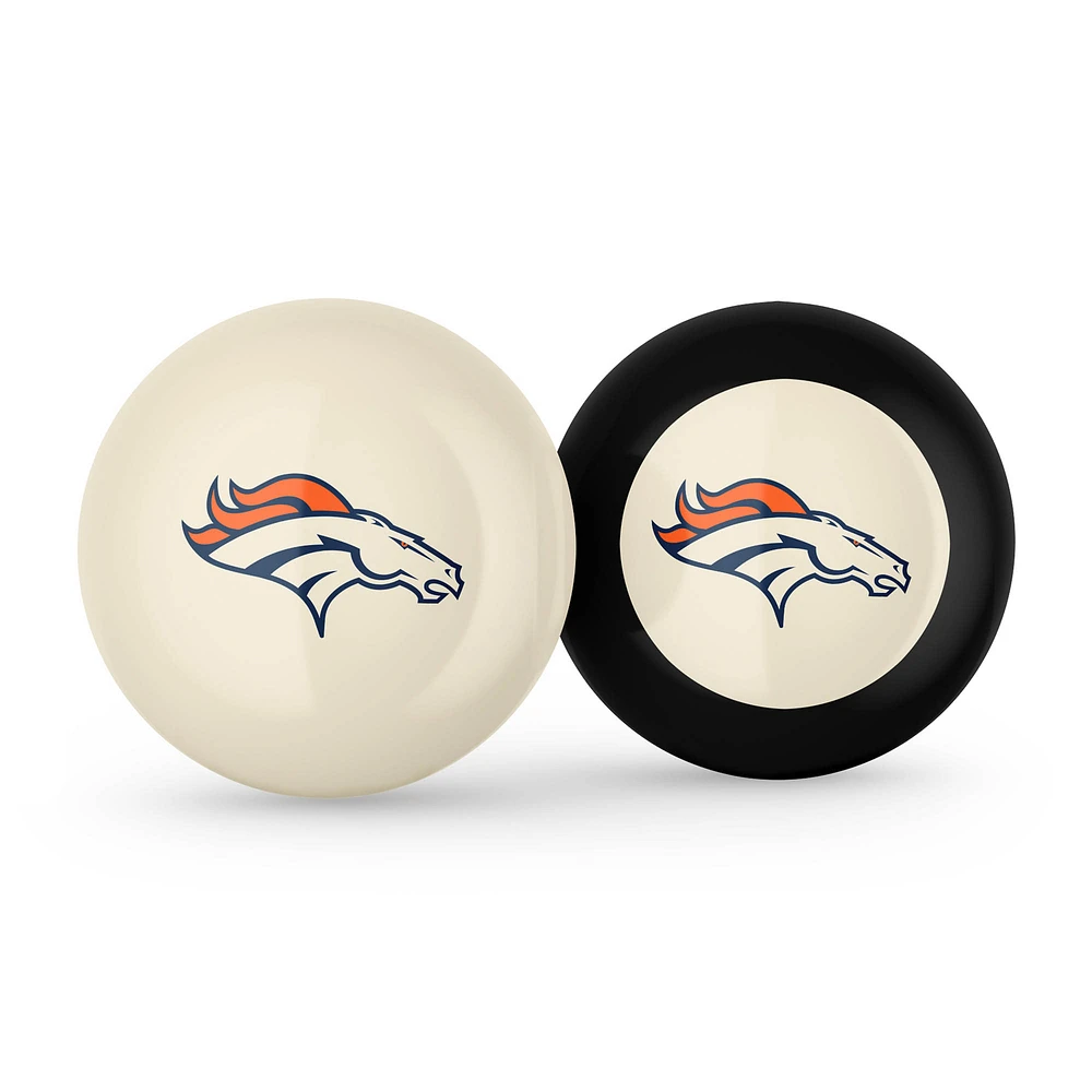 Imperial Denver Broncos Logo Cue Ball & 8 Ball Combo Set