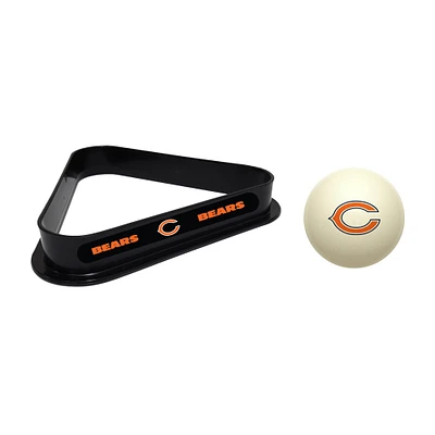 Imperial Chicago Bears Cue Ball & Rack Set