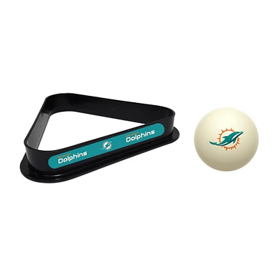 Imperial Miami Dolphins Cue Ball & Rack Set