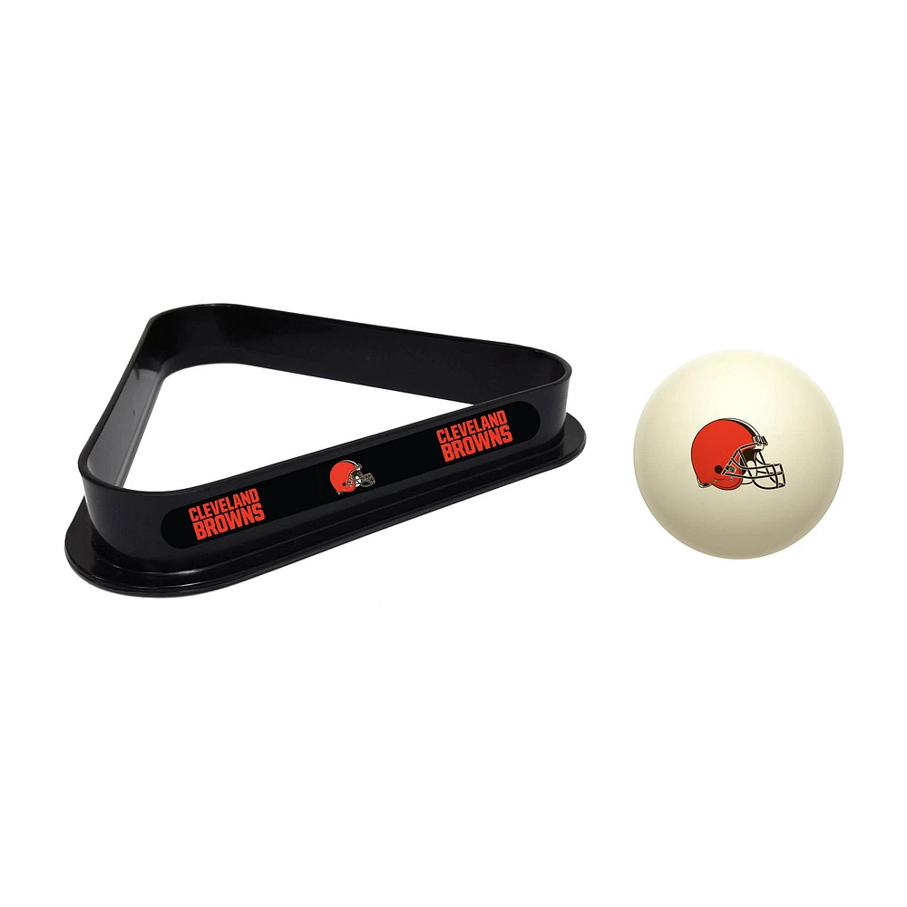 Imperial Cleveland Browns Cue Ball & Rack Set
