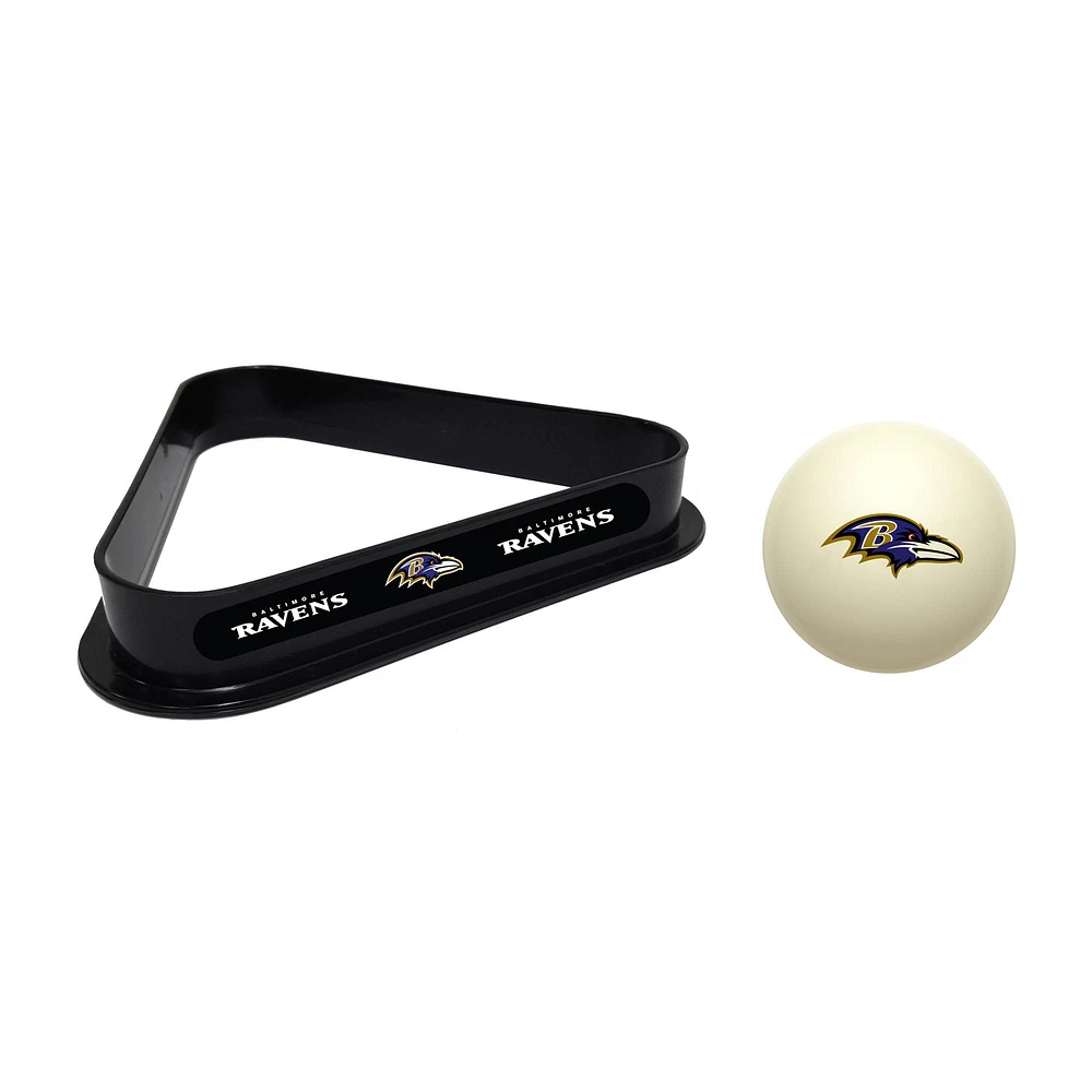 Imperial Baltimore Ravens Cue Ball & Rack Set