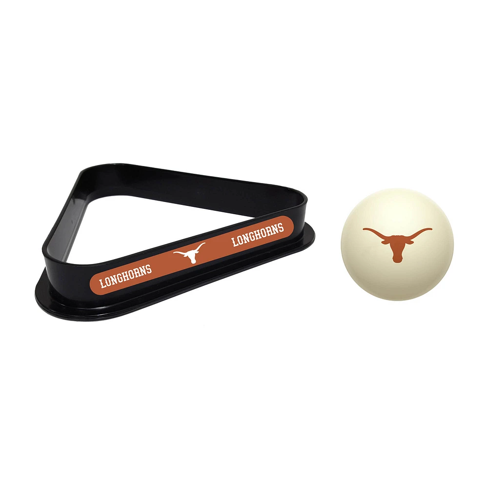 Imperial Texas Longhorns Cue Ball & Rack Set