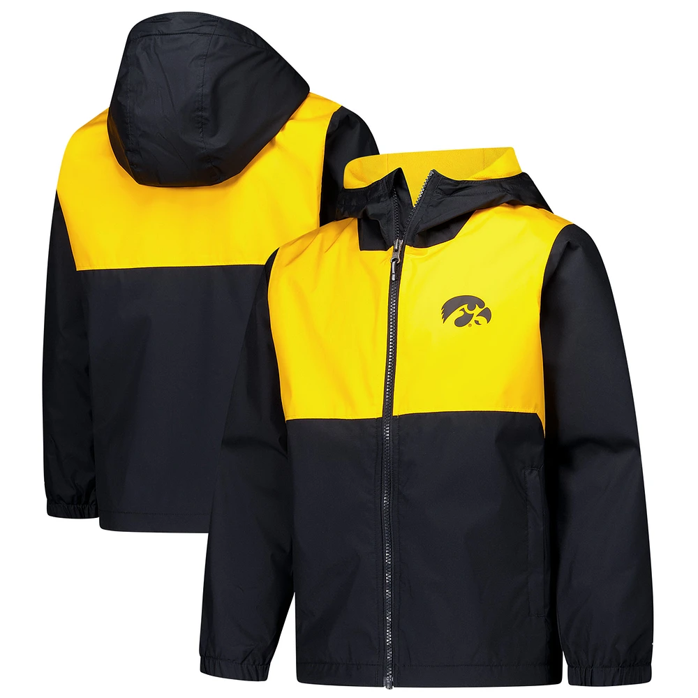 Youth Columbia Black Iowa State Cyclones Rainy Fields Lined Hoodie Full-Zip Jacket
