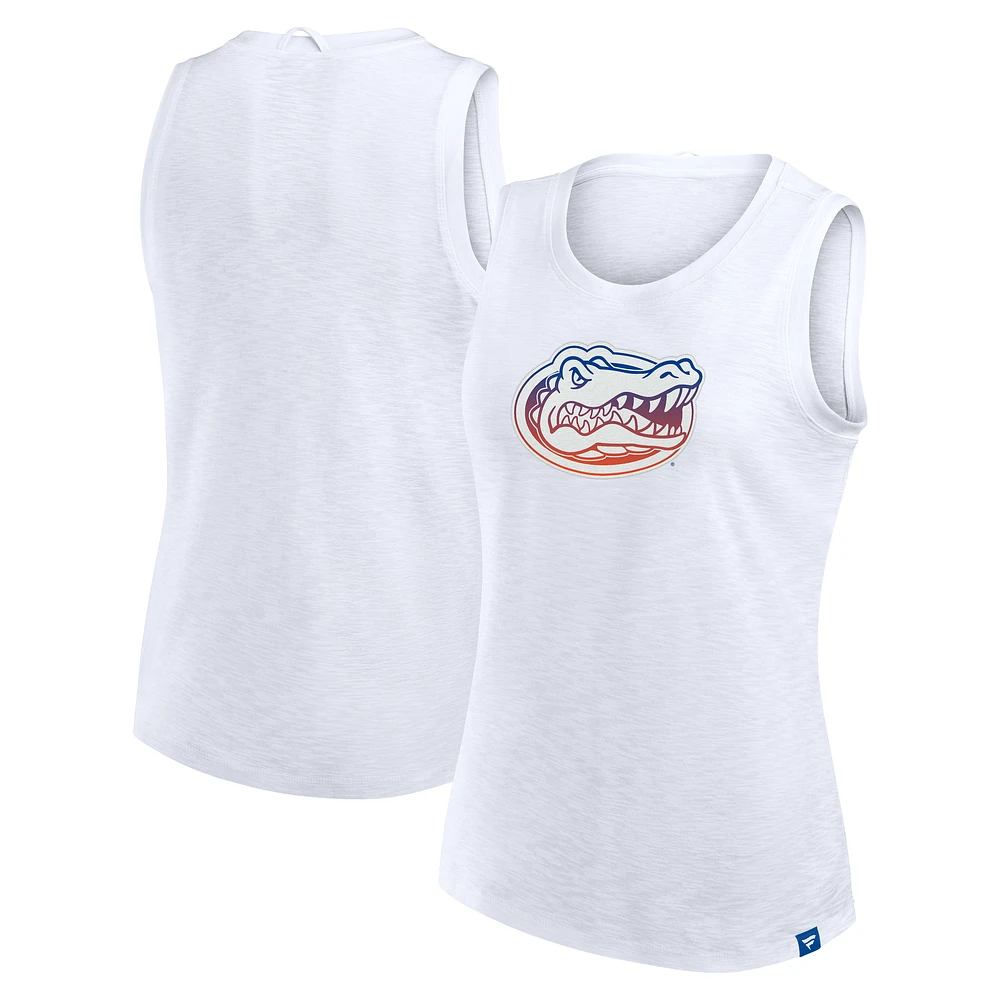 Women's Fanatics White Florida Gators Activate Slub Tank Top