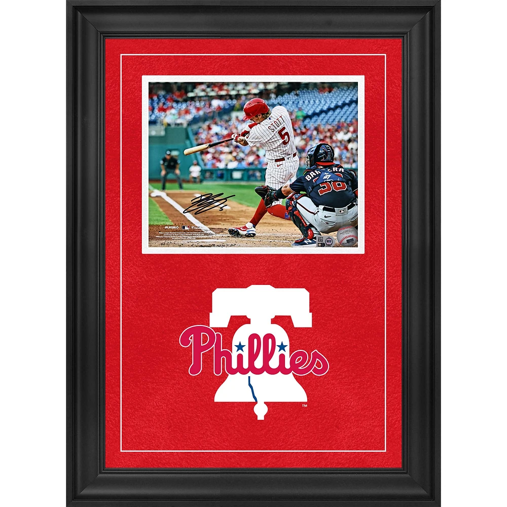 Bryson Stott Philadelphia Phillies Autographed Deluxe Framed 8" x 10" Hitting Photograph