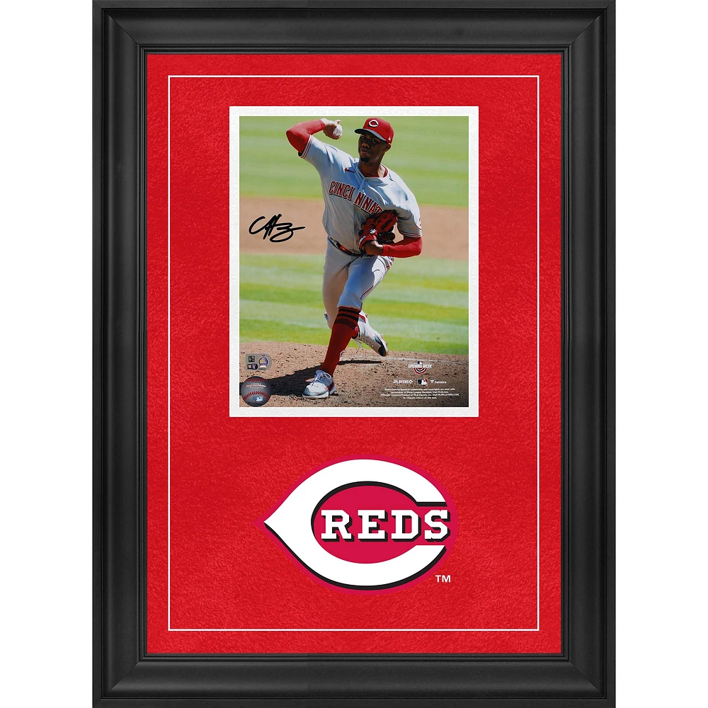 Hunter Greene Cincinnati Reds Autographed Deluxe Framed 8" x 10" Pitching Photograph
